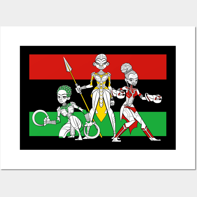 Wakanda Women Wall Art by nocturnallygeekyme